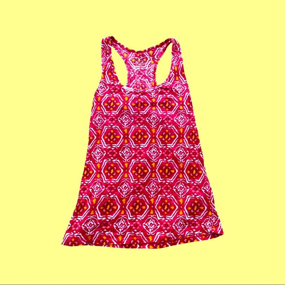 Red & Yellow Printed Tank